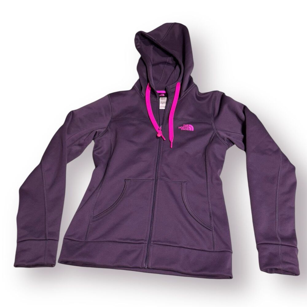 The North Face Women’s Jacket Purple Pink Logo Hoodie Size XS Lightweight